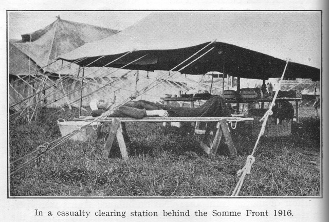 In a casualty clearing station behinde the Somme Front 1916.