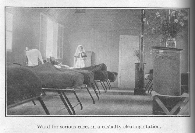 Ward for serious cases in a casualty clearing station